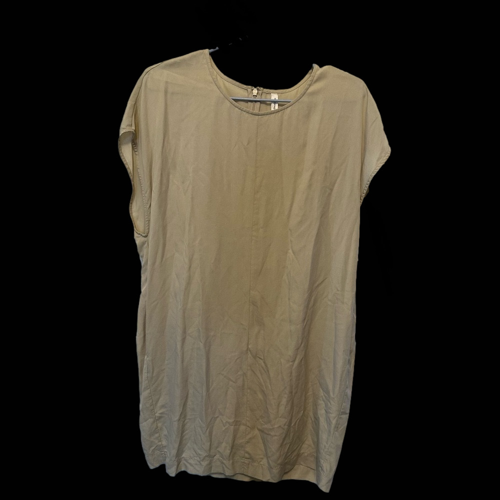 The Group Babaton beige lyocell shift dress cap sleeves large